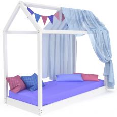 Детская кровать-домик SportBaby Белая 80 х 190 см